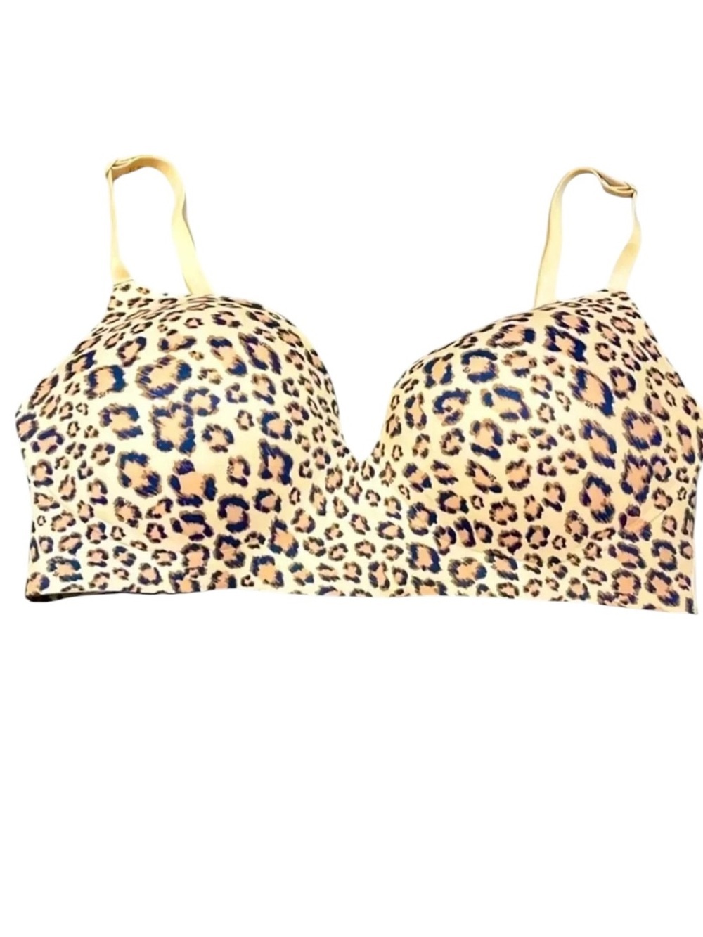 Victoria’s Secret cheetah print wireless T-shirt bra Padded Push up Size 34D